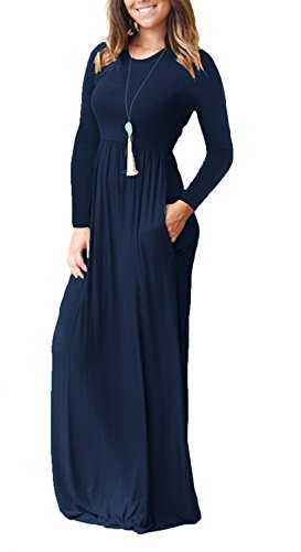 GRECERELLE Navy Blue Maxi Dress