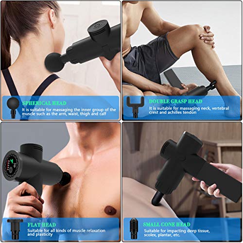 OBOR Deep Tissue Massage Gun Electric Full Body Handheld Muscle Percussion Massager 5 Speed Adjustable Quiet & Powerful Device for Personal Health Care
