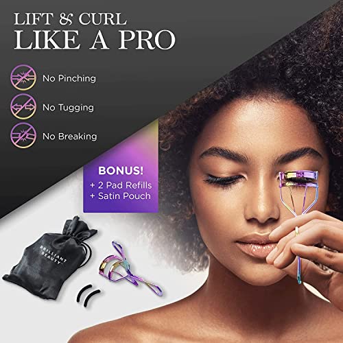 Eyelash Curler with Satin Bag & Refill Pads