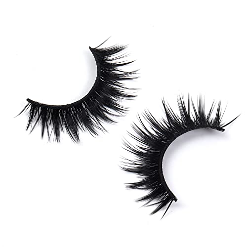 Wleec Beauty False Eyelash Pack Natural Strip Lashes Handmade Eyelashes Set #28 (15 Pairs/3 Pack)