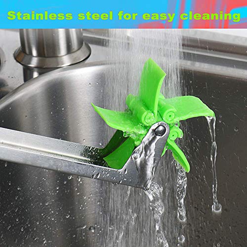 Watermelon Slicer Cutter Stainless Steel Windmill Watermelon Cutter Knife - Kids Fascinated Melon Cuber Cutting Tool - Carving and Cutting Utility Knife for Home Fruit Party - Cool Kitchen Gadgets