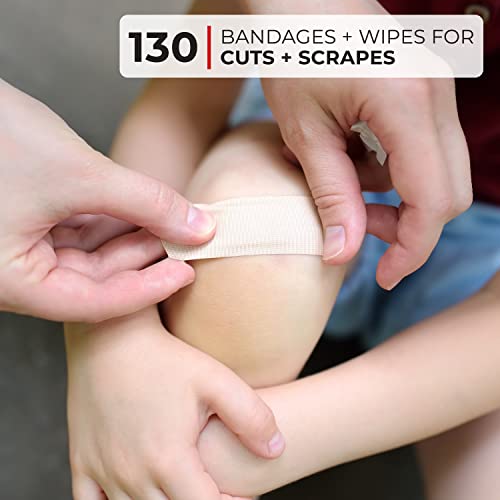 First Aid Kit ? 291 Pieces ? Bag. Packed with Hospital Grade Medical Supplies for Emergency and Survival situations. Ideal for The Car, Camping, Hiking, Travel, Office, Sports, Pets, Hunting, Home