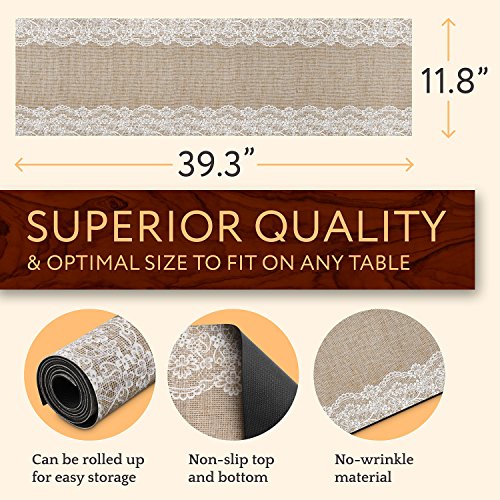 Anna Stay Jute Table Runner with Heat Resistant Trivet