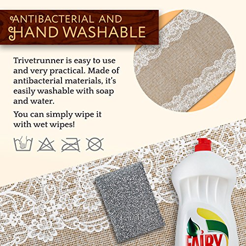 Anna Stay Jute Table Runner with Heat Resistant Trivet