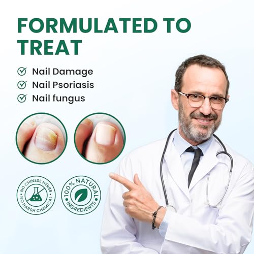 EXTRA STRONG Nail Fungus Treatment -Made In USA, Best Nail Repair Set, Stop Fungal Growth, Effective Fingernail & Toenail Health Care Solution, Fix & Renew Damaged, Broken, Cracked & Discolored Nails