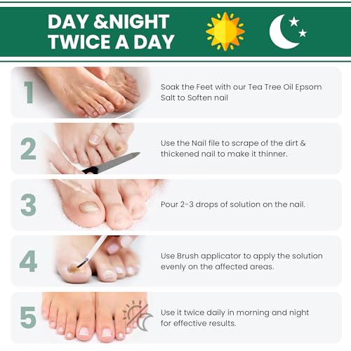 EXTRA STRONG Nail Fungus Treatment -Made In USA, Best Nail Repair Set, Stop Fungal Growth, Effective Fingernail & Toenail Health Care Solution, Fix & Renew Damaged, Broken, Cracked & Discolored Nails