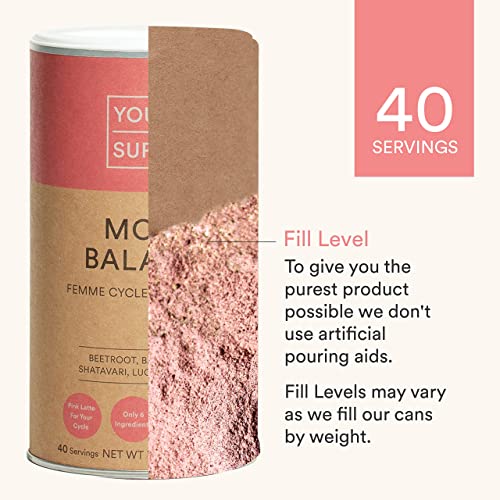 Your Super Moon Balance Superfood Mix - Improve Hormone Health Naturally, Reduce Mood Swings, PMS and Menopause - Organic Baobab, Maca, Hibiscus, Beetroot, Shatavari- 7.05 Ounces, 40 Servings