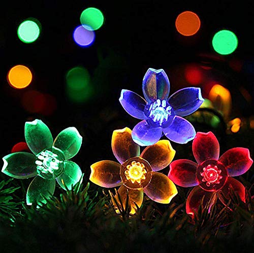 Cherry Blossom Solar String Lights for Outdoor Decoration