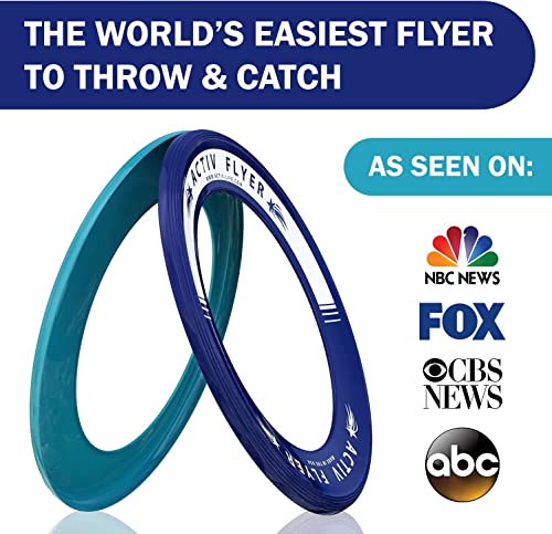 Activ Life Best Kid's Flying Rings [Navy/Teal] 2 Pack - Best for Grandson & Granddaughter Toys Young Niece Teen Nephew Gifts or Holiday Presents - Top Xmas 2021 and Fun Ideas for Child of Any Age