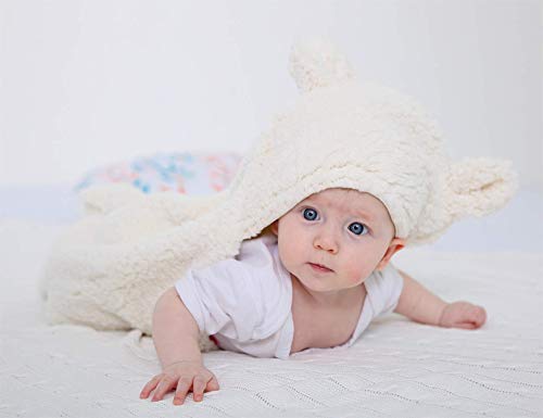 XMWEALTHY Cute Newborn Baby Boys Girls Blankets Plush Swaddle Blankets White