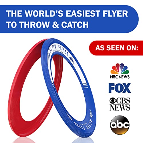 Activ Life Frisbee Rings for Kids [Red/Blue] Fun for Christmas Stocking Stuffers, Birthday Presents Cool Xmas & Top Bday Toys for 4 Year Old Boy & Girls - Top Outdoor Games Children Love to Play