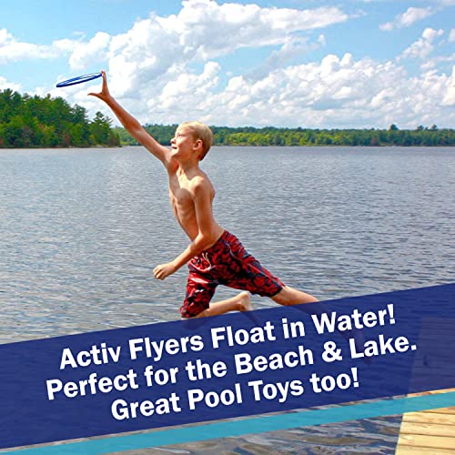 Activ Life Best Kid's Flying Rings [Navy/Teal] 2 Pack - Best for Grandson & Granddaughter Toys Young Niece Teen Nephew Gifts or Holiday Presents - Top Xmas 2021 and Fun Ideas for Child of Any Age