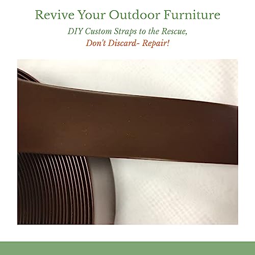 Dark Brown Vinyl Strap for Patio Chairs, Lawn Furniture