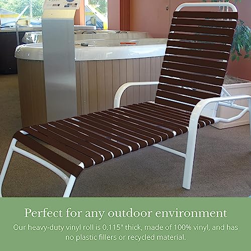Dark Brown Vinyl Strap for Patio Chairs, Lawn Furniture