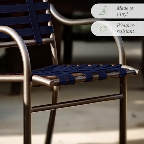 Jejavu 200' Roll Vinyl Strap for Furniture - Navy Blue