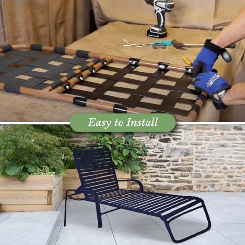 Jejavu 200' Roll Vinyl Strap for Furniture - Navy Blue