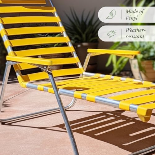 Bright Yellow Vinyl Strap for Patio Furniture, 2" x 200