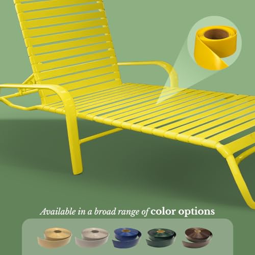 Bright Yellow Vinyl Strap for Patio Furniture, 2" x 200