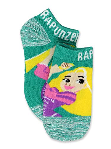 Disney Princess Girls Toddler 5 pack No Show Socks (Shoe: 10-4 (Sock: 6-8), Pink/Multi No Show)