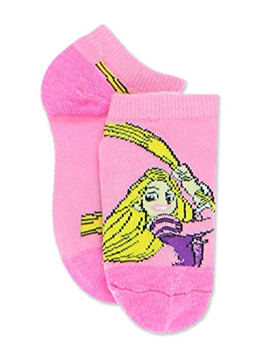 Disney Princess Girls Toddler 6 Pack No Show Socks Set (Shoe: 7-10 (Sock: 4-6), Multicolor No Show)