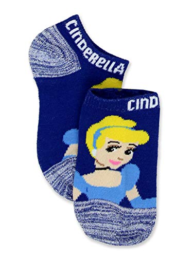 Disney Princess Girls Toddler 5 pack No Show Socks (Shoe: 10-4 (Sock: 6-8), Pink/Multi No Show)