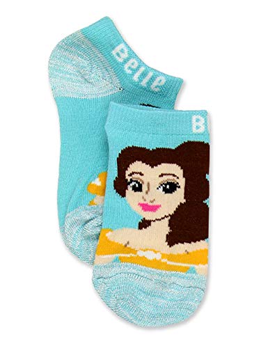 Disney Princess Girls Toddler 5 pack No Show Socks (Shoe: 10-4 (Sock: 6-8), Pink/Multi No Show)