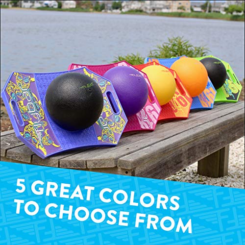 Flybar Pogo Ball for Kids, Jump Trick Bounce Board with Pump and Strong Grip Deck (Blue Dawn 2) (FBPTBX-BD)