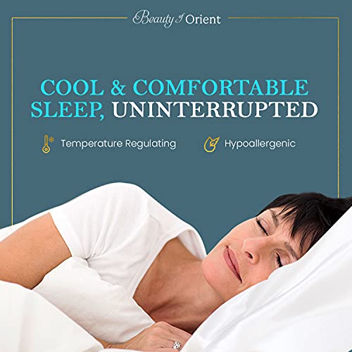 100% Pure Mulberry Silk Pillowcase for Hair and Skin, 19 Momme Both Sides, Hidden Zipper - Natural Hypoallergenic Silk Pillow Case (1pc Queen - 20" x 30", Midnight)