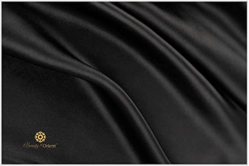 100% Pure Mulberry Silk Pillowcase for Hair and Skin, 19 Momme Both Sides, Hidden Zipper - Natural Hypoallergenic Silk Pillow Case (1pc Queen - 20" x 30", Midnight)