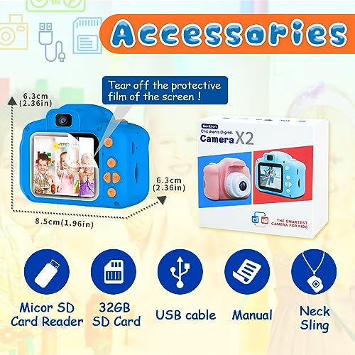 Seckton Kids Selfie Camera - HD Video - Navy Blue