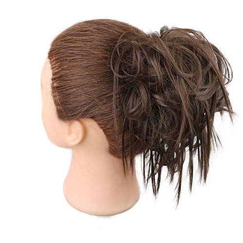 AISI BEAUTY Tousled Updo Hair Pieces Messy Bun Hair Scrunchies Extensions Hair Pieces and Ponytails Hair Extensions for Womenï¼8#(Medium Brown.))