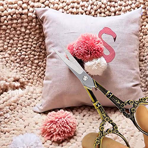 Vintage European Style Plum Blossom Scissors - Bronze