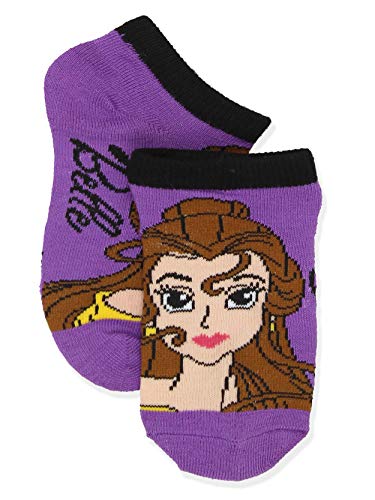 Disney Princess Toddler Girls 6 pack Socks (Shoe: 7-10 (Sock: 4-6), Princess Names No Show)