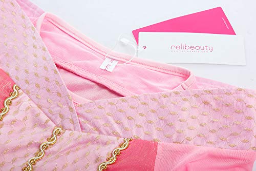 ReliBeauty Little Girls Princess Dress up Costume with Accessories, 6-6X (140), Pink