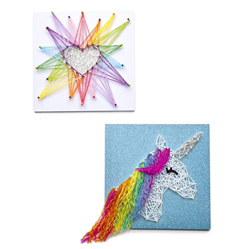 Craft-tastic ? String Art Kit ? Craft Kit Makes 2 Large String Art Canvases ? Unicorn Edition
