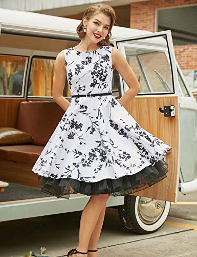 GRACE KARIN Women's Crinoline Slips Full Poof Layered Layered Petticoat Underskirt for Dress (Black,L)