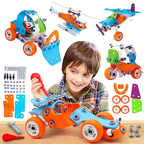 132 PCS STEM Learning Toys ? Education Engineering and DIY STEM Construction Kit ? Best Building Set for 6 7 8 9 10+ Year Olds Boys & Girls That Love to Build ? Creative Stem Gift Play Set for Kids