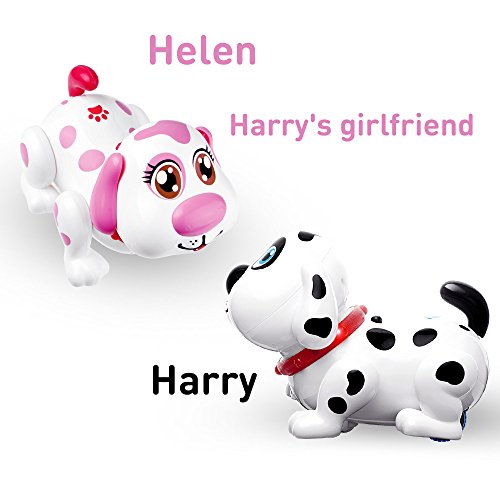 WEofferwhatYOUwant Electronic Pet Dog Harry. Batteries Included. Interactive Smart Puppy Toy Robot Responds to Touch, Walks, Barks, Sings, Dances, Chasing Fun Activities.