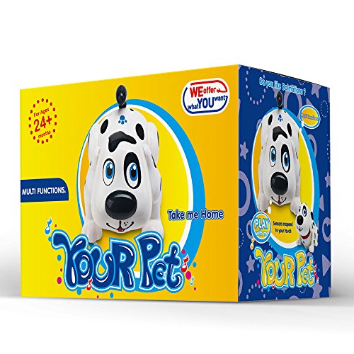 WEofferwhatYOUwant Electronic Pet Dog Harry. Batteries Included. Interactive Smart Puppy Toy Robot Responds to Touch, Walks, Barks, Sings, Dances, Chasing Fun Activities.