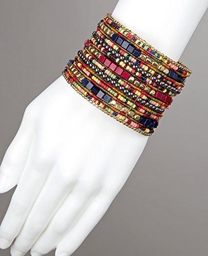 SPUNKYsoul Cuff Bracelets for Women Collection (Navy/Red/Box)