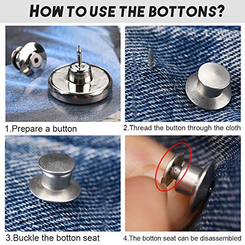Jean Button Pins - Instantly Adjusts Pants Waist