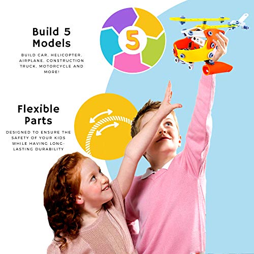 148 Pcs 5-in-1 STEM Building Toys - Boys & Girls 8-10