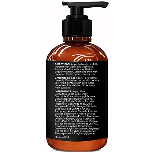 Vitamin C Facial Cleanser - Clear Pores, Skin Protection