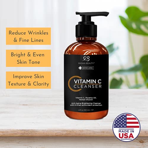 Vitamin C Facial Cleanser - Clear Pores, Skin Protection