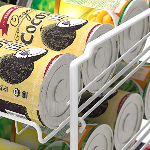 SimpleHouseware Stackable Can Rack Organizer, White