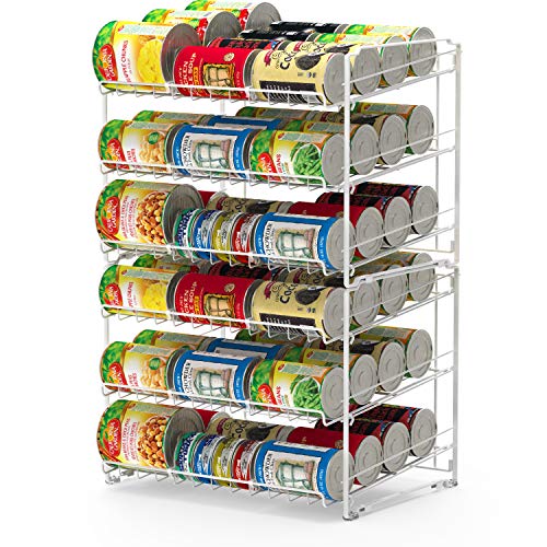 SimpleHouseware Stackable Can Rack Organizer, White
