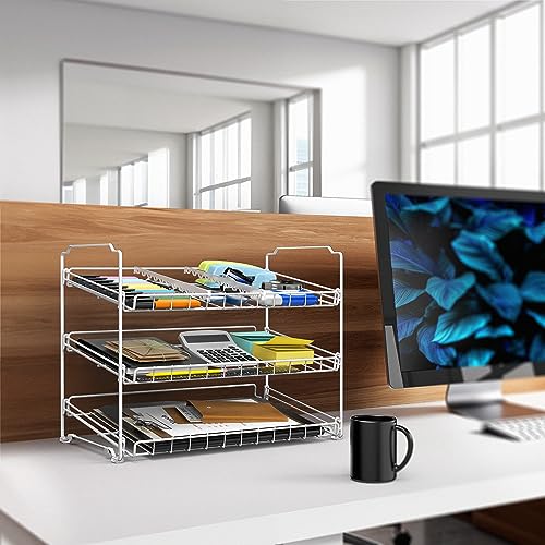 SimpleHouseware Stackable Can Rack Organizer, White