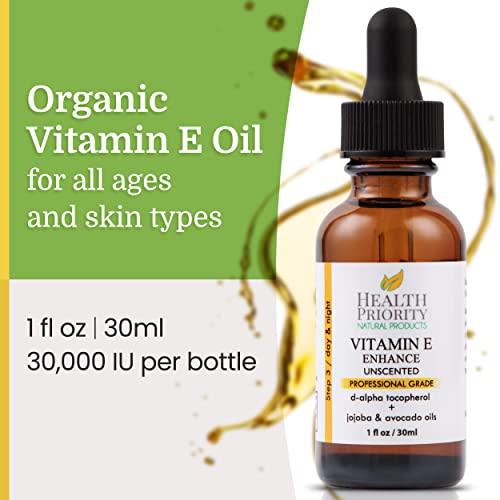 Pure Organic Vitamin E Oil for Skin & Scars - 1 Fl Oz