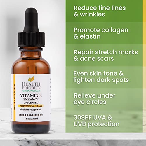Pure Organic Vitamin E Oil for Skin & Scars - 1 Fl Oz