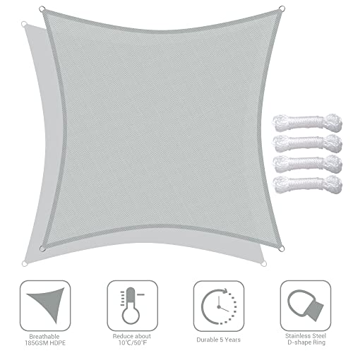 12'x12' Gray Sun Shade Sail for Outdoor Fun